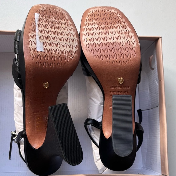 Worn once  Vicenza  Leather Knotted Platform Heels in Black size 37 - Picture 13 of 16